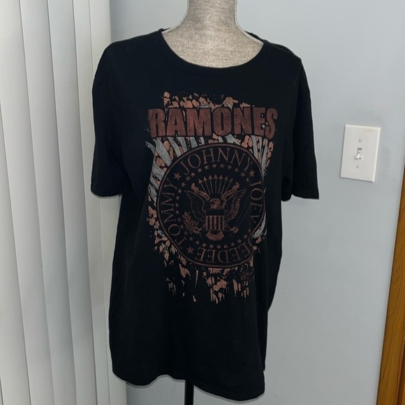 Ramones Punk Pop Rock Music Band Hey Ho Let's Go Black Short Sleeve T Shirt XL - Picture 1 of 7
